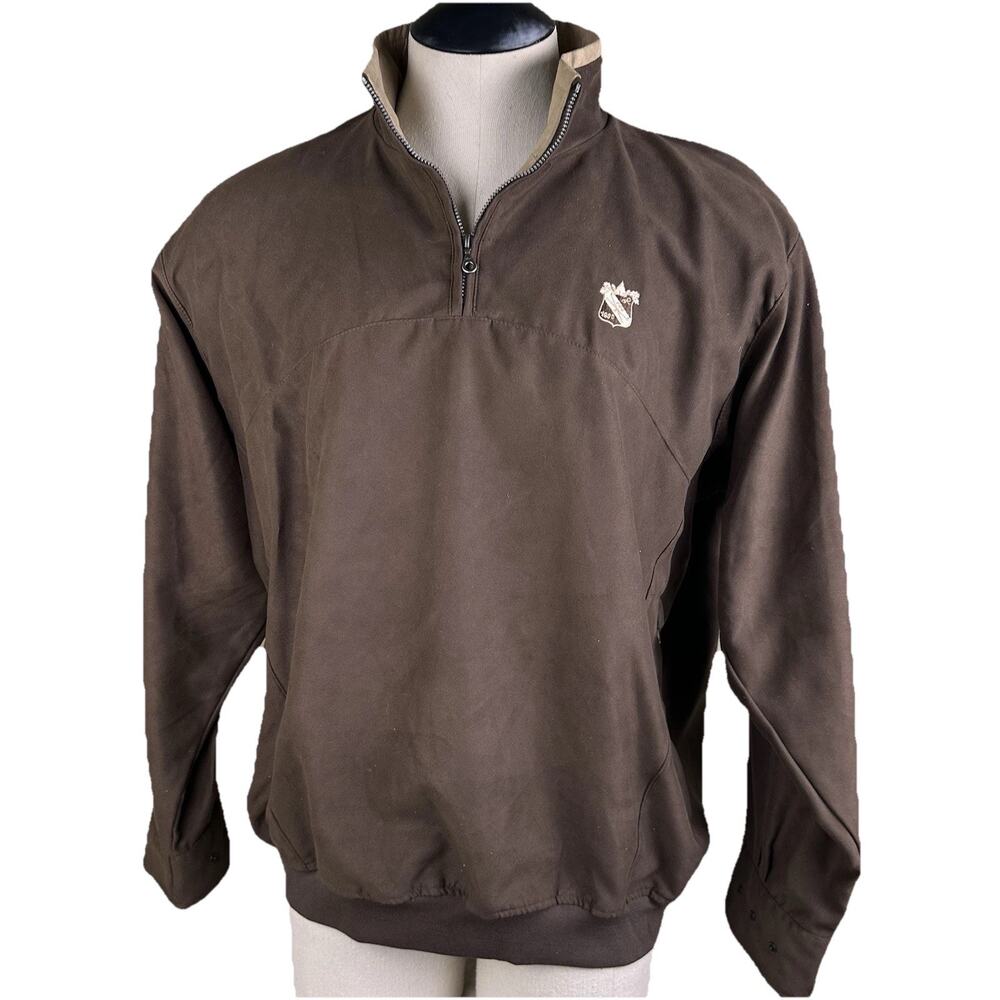 Zero Restriction 1/4 Zip Pullover Jacket Men L Br… - image 2